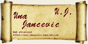Una Jančević vizit kartica